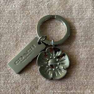 Coach Metallic Flower Keychain